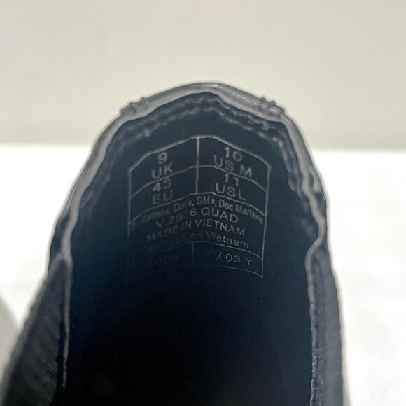 Dr. Doc Martens Vegan Quad 2976 Black Platform Boots Unisex M 10/W 11 Size Boots - Picture 3 of 7